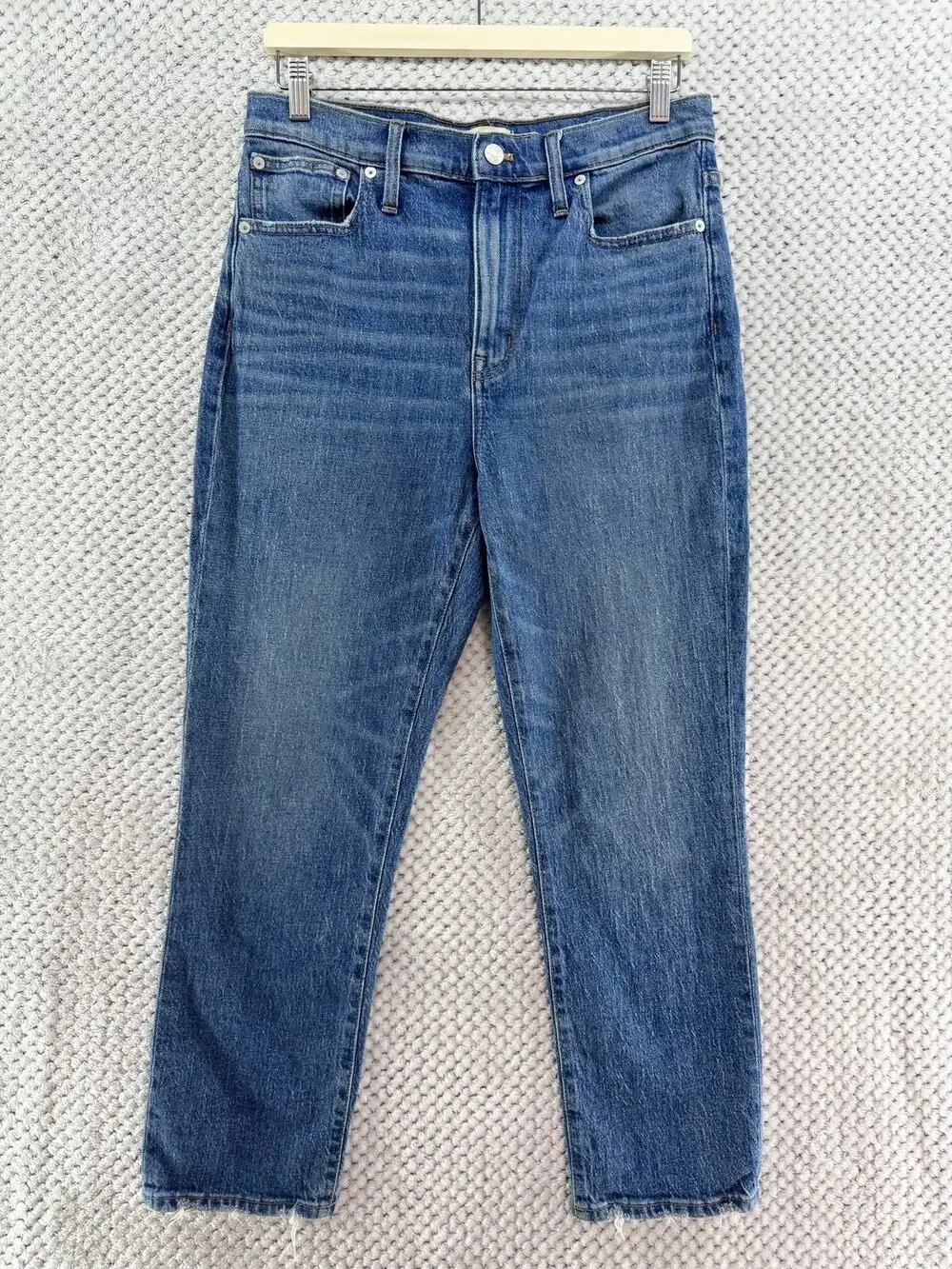 Madewell The High-Rise Slim Crop Boyjean Womens 29 Blue Denim